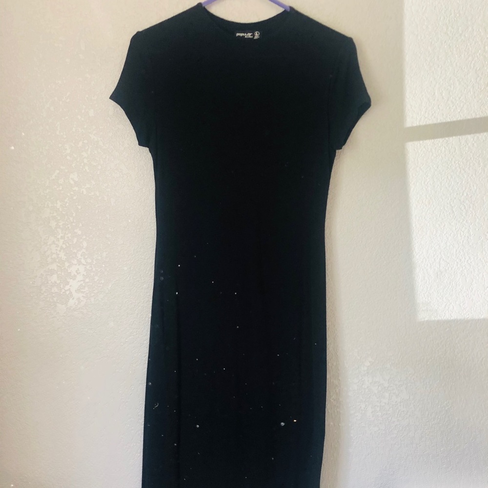 Popular basics black summer dress